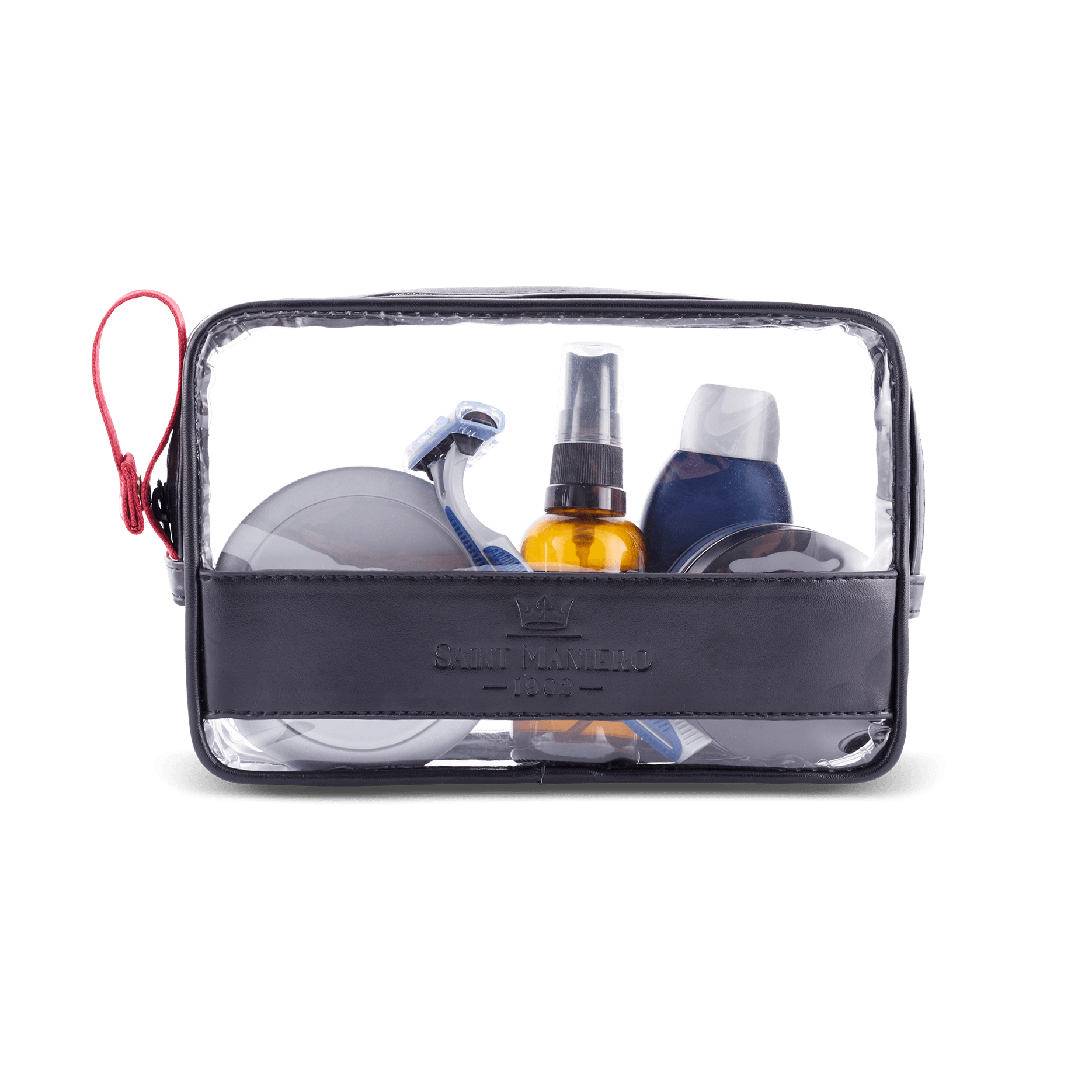 Necessaire Da Viaggio Trasparente Con 3 Flaconi Da 60 Ml, Per Bagaglio A Aereo, 1 Litro, Con Cerniera - 2